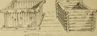 An illustration from Log cabins and cottages; how to build and furnish them (1908)