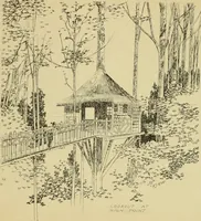An illustration from Log cabins and cottages; how to build and furnish them (1908)
