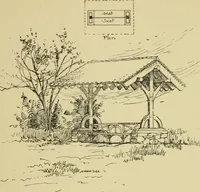 An illustration from Log cabins and cottages; how to build and furnish them (1908)