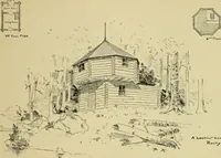 An illustration from Log cabins and cottages; how to build and furnish them (1908)
