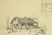 An illustration from Log cabins and cottages; how to build and furnish them (1908)