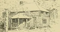 An illustration from Log cabins and cottages; how to build and furnish them (1908)
