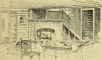 An illustration from Log cabins and cottages; how to build and furnish them (1908)