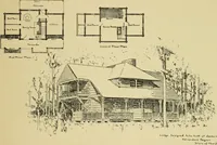 An illustration from Log cabins and cottages; how to build and furnish them (1908)