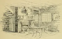 An illustration from Log cabins and cottages; how to build and furnish them (1908)