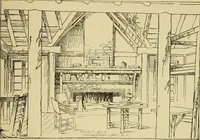 An illustration from Log cabins and cottages; how to build and furnish them (1908)