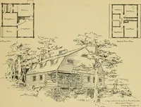 An illustration from Log cabins and cottages; how to build and furnish them (1908)