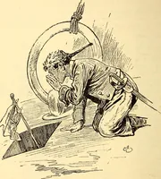 An illustration from The log of the "Flying Fish" : a story of aerial and submarine peril and adventure (1887)
