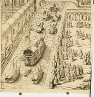 An illustration from L'orologio del piacere : che mostra l'ore del dilettevole soggiorno havto dall'altezza serenissima d. Ernesto Avgvsto, vescovo d'Osnabrvc, duca di Bransuich, Luneburgo, &c. nel luoco di Piazzola di s.e. il signor Marco Contarini, procurator di S. Marco, consacrato all' a.s. dalla medemma eccellenza (1685)