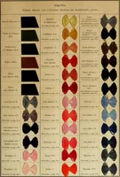 An illustration from Los colores de anilina de la Badische Anilin- & Soda-Fabrik, Ludwigshafen s/Rhin y su aplicación sobre lana, algodón, seda y otras fibras textiles (1902)