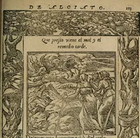 An illustration from Los emblemas de Alciato : traducidos en rhimas españolas ... (1549)