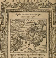 An illustration from Los emblemas de Alciato : traducidos en rhimas españolas ... (1549)
