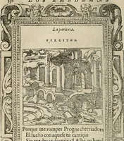An illustration from Los emblemas de Alciato : traducidos en rhimas españolas ... (1549)