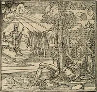 An illustration from Los emblemas de Alciato : traducidos en rhimas españolas ... (1549)