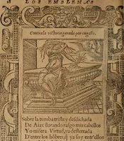 An illustration from Los emblemas de Alciato : traducidos en rhimas españolas ... (1549)