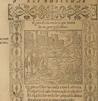 An illustration from Los emblemas de Alciato : traducidos en rhimas españolas ... (1549)