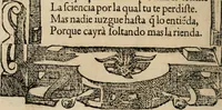 An illustration from Los emblemas de Alciato : traducidos en rhimas españolas ... (1549)