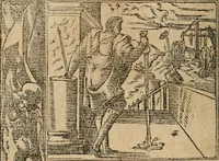 An illustration from Los emblemas de Alciato : traducidos en rhimas españolas ... (1549)