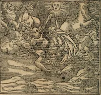 An illustration from Los emblemas de Alciato : traducidos en rhimas españolas ... (1549)
