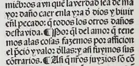 An illustration from Los tratados del doctor Alonso Ortiz : Tratado dela herida del rey. : Tratado consolatorio a la princesa de Portugal. : Item vna oracion alos reyes en latin y en romance : Item dos cartas me[n]ajeras a los reyes. Vna que embio [sic] la cibdad [sic] la otra el cabildo dela yglesia de Toledo : Tratado contra la carta del prothonotario de Lucena