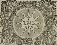 An illustration from Lud. Molinae e Societate Jesu ... De iustitia et jure tratactus : qui est de justitia commutativa circa bona corporis, personarumque nobis coniunctarum (1611)