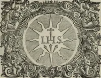 An illustration from Lud. Molinae e Societate Jesu ... De iustitia et jure tratactus : qui est de justitia commutativa circa bona corporis, personarumque nobis coniunctarum (1611)