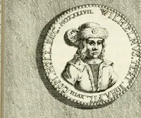 An illustration from Lud. Smids. M.D. Emblemata heroica, of, De medalische sinnebeelden der ses en dertigh graaven van Holland : met konstplaaten vercierd (1712)