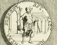 Picture 28 of 45 from Lud. Smids. M.D. Emblemata heroica, of, De medalische sinnebeelden der ses en dertigh graaven van Holland : met konstplaaten vercierd (1712), leaf 106