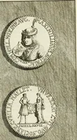 An illustration from Lud. Smids. M.D. Emblemata heroica, of, De medalische sinnebeelden der ses en dertigh graaven van Holland : met konstplaaten vercierd (1712)