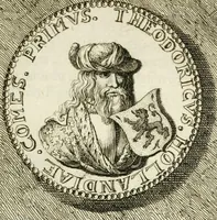 Picture 3 of 45 from Lud. Smids. M.D. Emblemata heroica, of, De medalische sinnebeelden der ses en dertigh graaven van Holland : met konstplaaten vercierd (1712), leaf 22