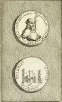 An illustration from Lud. Smids. M.D. Emblemata heroica, of, De medalische sinnebeelden der ses en dertigh graaven van Holland : met konstplaaten vercierd (1712)