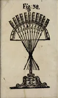 Picture 16 of 16 from Lust- Lufft- und FeuerKunst : auss welcher ohne sondern Costen und Mühe zuerlangen, wie man schwürmer, gross- und kleine Ragetten, Pumpen und Maseulen Stöcke : sambt denen beygefügten allerhand materien, und ihren zusammen gesetzten ordenlichen Dosen, Gewichten und Massen : wie solches alles punctualiter auss denen beygefügten und vorgedruckten 38 Figuren zuersehen und zu erlernen ... (1680), leaf 119