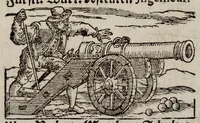 An illustration from Lust- Lufft- und FeuerKunst : auss welcher ohne sondern Costen und Mühe zuerlangen, wie man schwürmer, gross- und kleine Ragetten, Pumpen und Maseulen Stöcke : sambt denen beygefügten allerhand materien, und ihren zusammen gesetzten ordenlichen Dosen, Gewichten und Massen : wie solches alles punctualiter auss denen beygefügten und vorgedruckten 38 Figuren zuersehen und zu erlernen ... (1680)