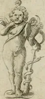 An illustration from L'utilité des voyages : qui concernent la connoissance des médailles, inscriptions, statues, dieux lares, peintures anciennes, et les bas reliefs, pierres precieuses et gravées, cachets, talismans, anneaux, manuscrits, langues, & autres choses remarquables, et l'avantage que la recherche de toutes ces antiquitez procure aux sçavans, avec un memoire de quelques observations generales qu'on peut faire pour ne pas voyager inutilement (1693)