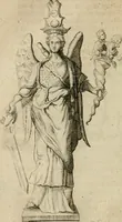 An illustration from L'utilité des voyages : qui concernent la connoissance des médailles, inscriptions, statues, dieux lares, peintures anciennes, et les bas reliefs, pierres precieuses et gravées, cachets, talismans, anneaux, manuscrits, langues, & autres choses remarquables, et l'avantage que la recherche de toutes ces antiquitez procure aux sçavans, avec un memoire de quelques observations generales qu'on peut faire pour ne pas voyager inutilement (1693)