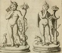 An illustration from L'utilité des voyages : qui concernent la connoissance des médailles, inscriptions, statues, dieux lares, peintures anciennes, et les bas reliefs, pierres precieuses et gravées, cachets, talismans, anneaux, manuscrits, langues, & autres choses remarquables, et l'avantage que la recherche de toutes ces antiquitez procure aux sçavans, avec un memoire de quelques observations generales qu'on peut faire pour ne pas voyager inutilement (1693)