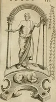 An illustration from L'utilité des voyages : qui concernent la connoissance des médailles, inscriptions, statues, dieux lares, peintures anciennes, et les bas reliefs, pierres precieuses et gravées, cachets, talismans, anneaux, manuscrits, langues, & autres choses remarquables, et l'avantage que la recherche de toutes ces antiquitez procure aux sçavans, avec un memoire de quelques observations generales qu'on peut faire pour ne pas voyager inutilement (1693)