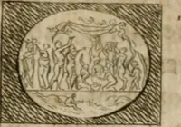 An illustration from L'utilité des voyages : qui concernent la connoissance des médailles, inscriptions, statues, dieux lares, peintures anciennes, et les bas reliefs, pierres precieuses et gravées, cachets, talismans, anneaux, manuscrits, langues, & autres choses remarquables, et l'avantage que la recherche de toutes ces antiquitez procure aux sçavans, avec un memoire de quelques observations generales qu'on peut faire pour ne pas voyager inutilement (1693)