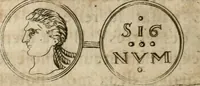 An illustration from L'utilité des voyages : qui concernent la connoissance des médailles, inscriptions, statues, dieux lares, peintures anciennes, et les bas reliefs, pierres precieuses et gravées, cachets, talismans, anneaux, manuscrits, langues, & autres choses remarquables, et l'avantage que la recherche de toutes ces antiquitez procure aux sçavans, avec un memoire de quelques observations generales qu'on peut faire pour ne pas voyager inutilement (1693)