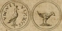 An illustration from L'utilité des voyages : qui concernent la connoissance des médailles, inscriptions, statues, dieux lares, peintures anciennes, et les bas reliefs, pierres precieuses et gravées, cachets, talismans, anneaux, manuscrits, langues, & autres choses remarquables, et l'avantage que la recherche de toutes ces antiquitez procure aux sçavans, avec un memoire de quelques observations generales qu'on peut faire pour ne pas voyager inutilement (1693)