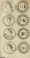 An illustration from L'utilité des voyages : qui concernent la connoissance des médailles, inscriptions, statues, dieux lares, peintures anciennes, et les bas reliefs, pierres precieuses et gravées, cachets, talismans, anneaux, manuscrits, langues, & autres choses remarquables, et l'avantage que la recherche de toutes ces antiquitez procure aux sçavans, avec un memoire de quelques observations generales qu'on peut faire pour ne pas voyager inutilement (1693)