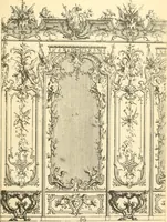 An illustration from L'uvre de De Cuvilliès : époque Louis XV : nouveau livre de plafonds (1900)