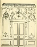 An illustration from L'uvre de De Cuvilliès : époque Louis XV : nouveau livre de plafonds (1900)