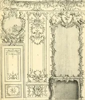 An illustration from L'uvre de De Cuvilliès : époque Louis XV : nouveau livre de plafonds (1900)