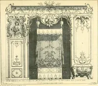 An illustration from L'uvre de De Cuvilliès : époque Louis XV : nouveau livre de plafonds (1900)