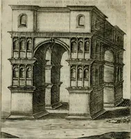 An illustration from Lvdovici Demontiosii Gallvs Romae hospes : vbi multa antiquorum monimenta explicantur, pars pristinae formae restituuntur : opus in quinque partes tributum (1585)