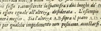 An illustration from L'vso della squadra mobile : con la quale per teorica, & pratica si misura geometricamente ogni distanza, altezza, e profondità : s'impara à perticare, liuellare, et pigliare in disegno le città, paesi, et prouincie : il tutto con le sue dimostrationi intagliate in rame (1615)
