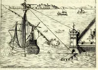 Picture 18 of 31 from L'vso del la sqvadra mobile. Con la qvale per teorica et per pratica si misura geometricamente ogni distanza, altezza, e profondità, s'impara a perticare, liuellare, et piglare in disegno le città, paesi, et prouincie. Il tutto con le sue dimostrationi intagliate in rame (1598), leaf 63