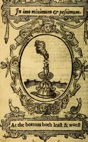 An illustration from Lychnocausia : sive Moralia facum emblemata : lights, morall emblems (1638)