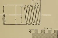 An illustration from Machine design; a manual of practical instruction in designing machinery for specific purposes, including specifications for belts, screws, pins, gears, etc., and many working hints as to operation and care of machines (1918)